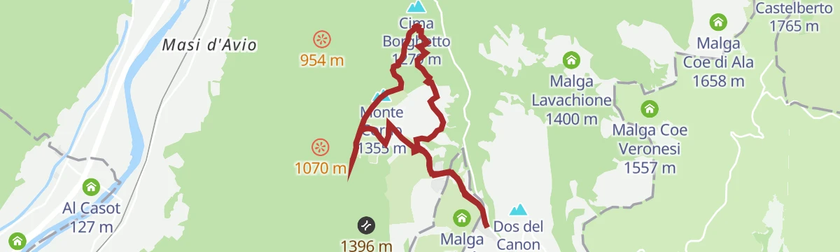 Route map: Sega - Busoni - Passo della Morte | Esplor-ALA on foot